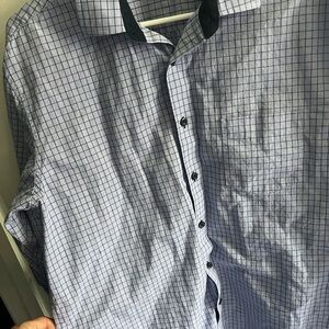 Men's Blue Checkered Shirt